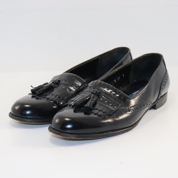 Jetts by Mario Bruni Black Tassel Loafers Size 9 Italy - Picture 2 of 6